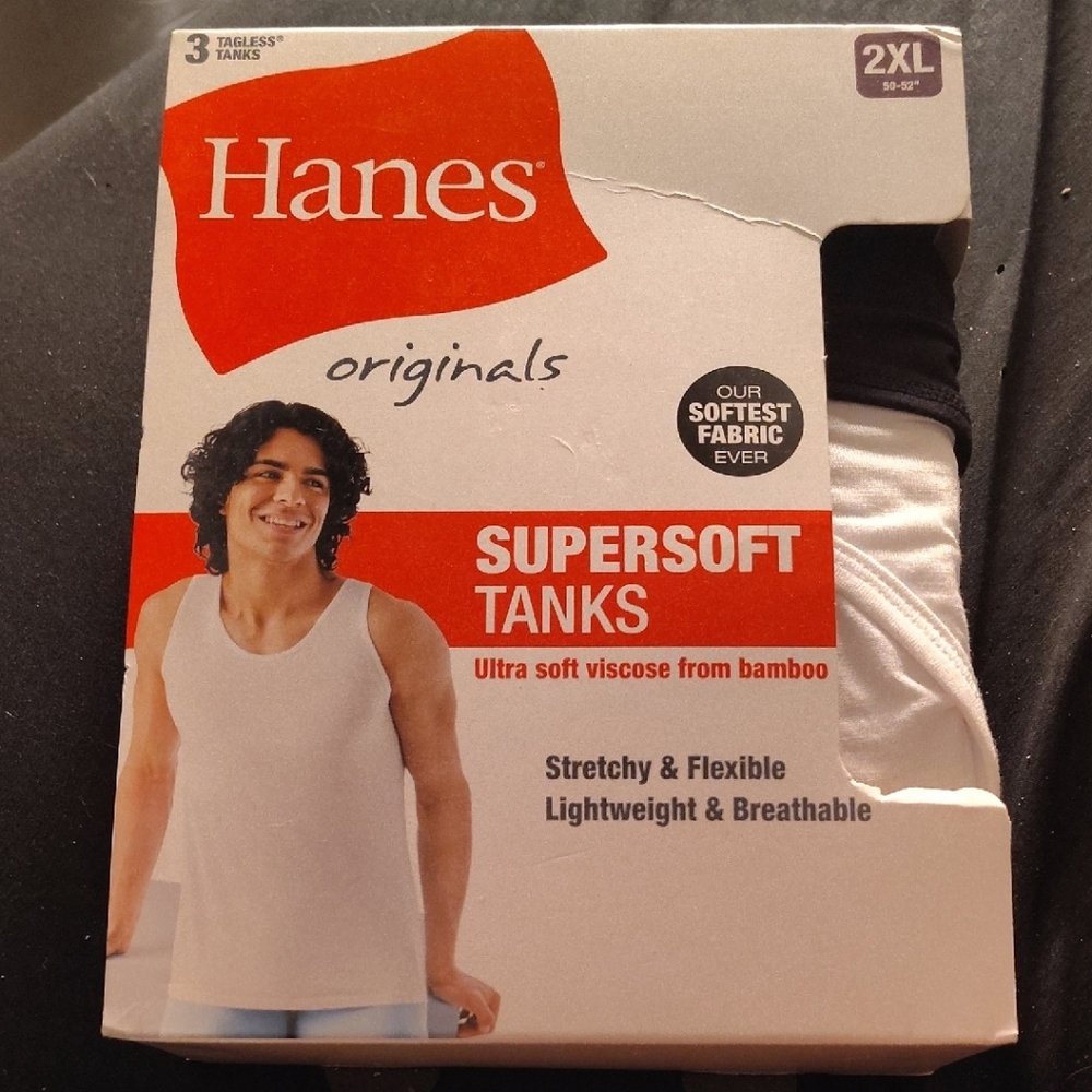 Hanes Originals Supersoft Tanks - Classic White